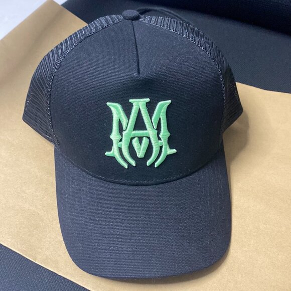 AMIRI Ma Trucker Hat Black Green - Picture 1 of 4